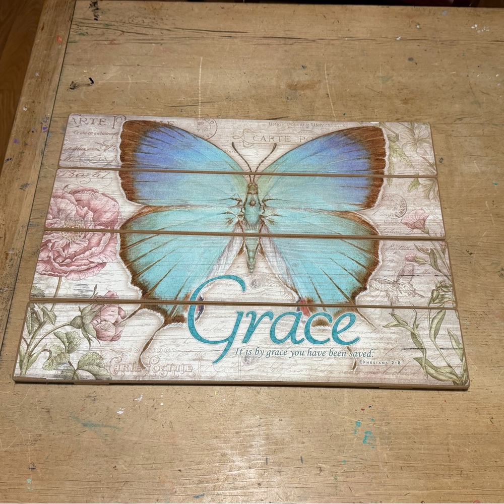 Blue Butterfly Wall Art/Grace